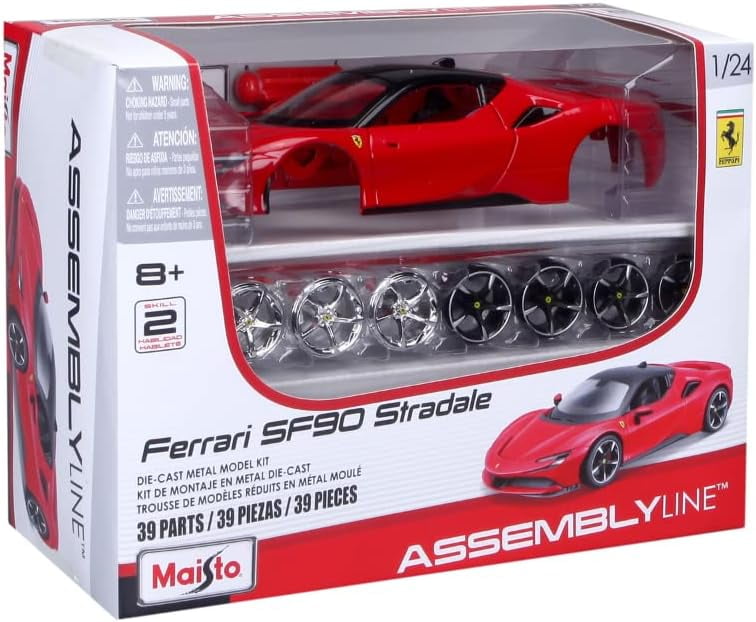 置物 Ferrari SF90 STRADALE CAST MODEL 1:64 Scale FERRARI SF90 STRADALE Red Diecast Model Car Gift Toy