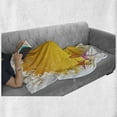 thumbnail image 6 of Starfish Soft Flannel Fleece Throw Blanket, Tropical Summer Beach with Exotic Flowers Seastars Hawaii Islands Fauna, Cozy Plush for Indoor and Outdoor Use, 50" x 70", Orange Yellow Pink, by Ambesonne, 6 of 6