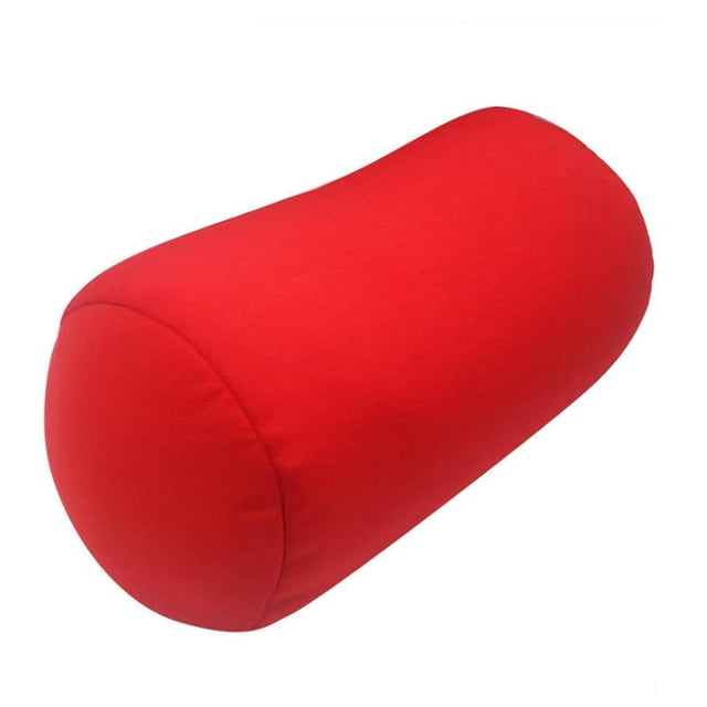 jifeng Sleeping Bolster Pillow Body Support Round Column Neck Cushion Bright Red