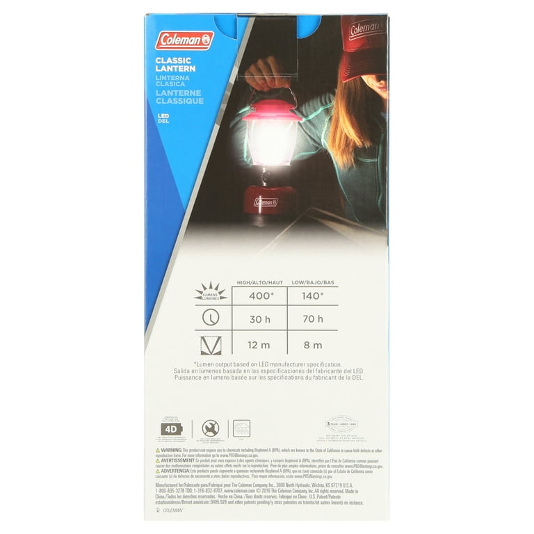 Coleman 4D LED Camp Lantern, Lightweight & Water-Resistant Battery-Powered  LED Lantern, Great for Camping, Emergencies, & At-Home Usage