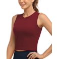 thumbnail image 1 of HeyNuts Athletic crop Tops Workout Tops for Women, Yoga Sports Tank Tops Racerback garnet Red XL, 1 of 1