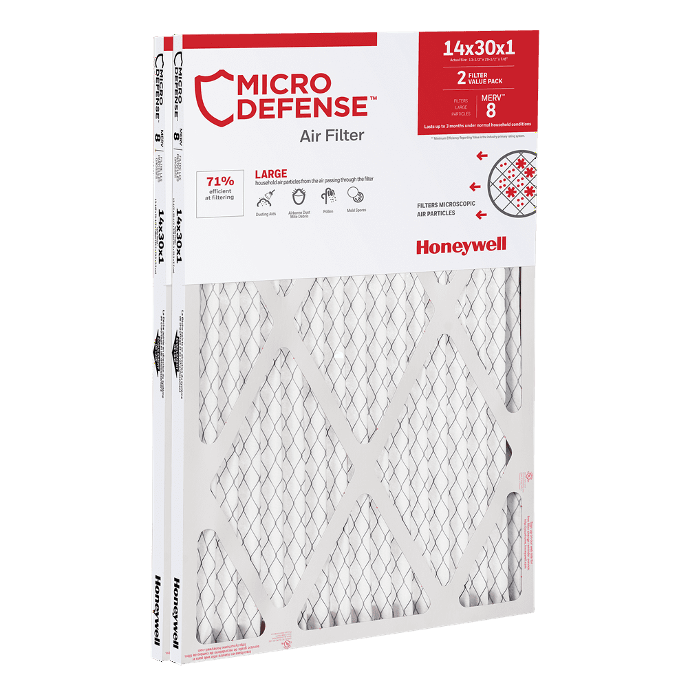 Honeywell 14x30x1 Air Filter Standard Efficiency, 2PK