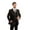 Black, variant on Mens Suit 3-Piece Solid Textured Suit Set with Jacket, Vest, and Dress Pants - Modern Fit