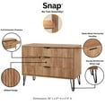 thumbnail image 2 of DUMBO Modern Engineered Wood Dresser with 3-Drawers in Golden Brown, 2 of 2