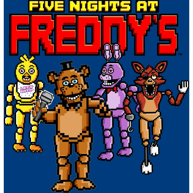 Five Nights at Freddy's Party Till 5 Am Boy's Royal Blue T-Shirt-L