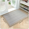 thumbnail image 5 of OEAKAY Door Mat Indoor Entrance Mat, Front Insider Outside Doormat, Non-Slip Washable Absorbent Low-Profile Entryway Rugs Entrance Welcome Mat, Light Brown Door Mat, Cross Knit Door Mat 32"x47", 5 of 6