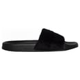 thumbnail image 3 of FAUX SHEEPSKIN FUR SLIDES - BLACK W/BLACK SOLE SIZE 9/10, 3 of 4