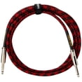 thumbnail image 2 of Cable de Inserción Ernie Ball Rojo Negro Trenzado de 10 Pulgadas, 2 of 4