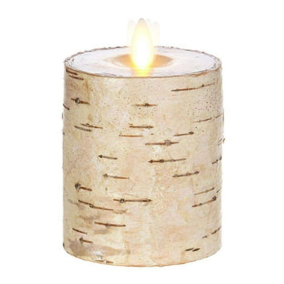 Liown 38106 - 3.25" x 3" Birch Moving Flame Pillar Candle