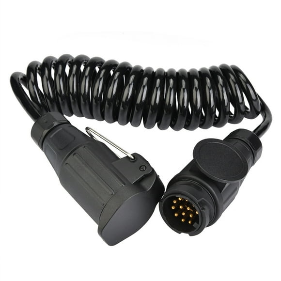 Trailer Plug, 13 Pin Trailer Plug Wiring Spring Cable Connector Adapter For Trailer