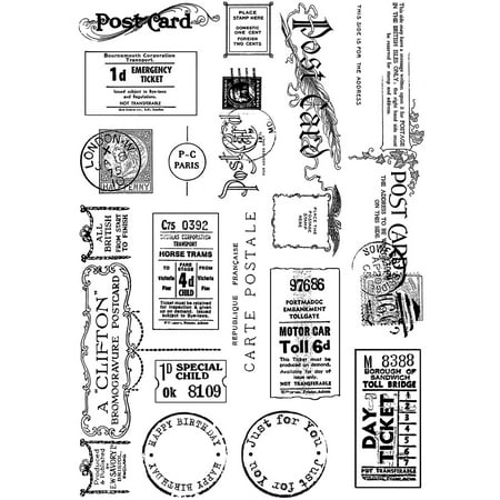 Vintage Stamping Setting - Crafty Individuals Unmounted Rubber Stamp 3.75