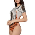 thumbnail image 3 of Picia Polka Dot Rhino Welcome Womens One Piece Swimsuits Modest Tummy Control Bathing Suits Lace Up Slimming Swim Suit-X-Large, 3 of 9