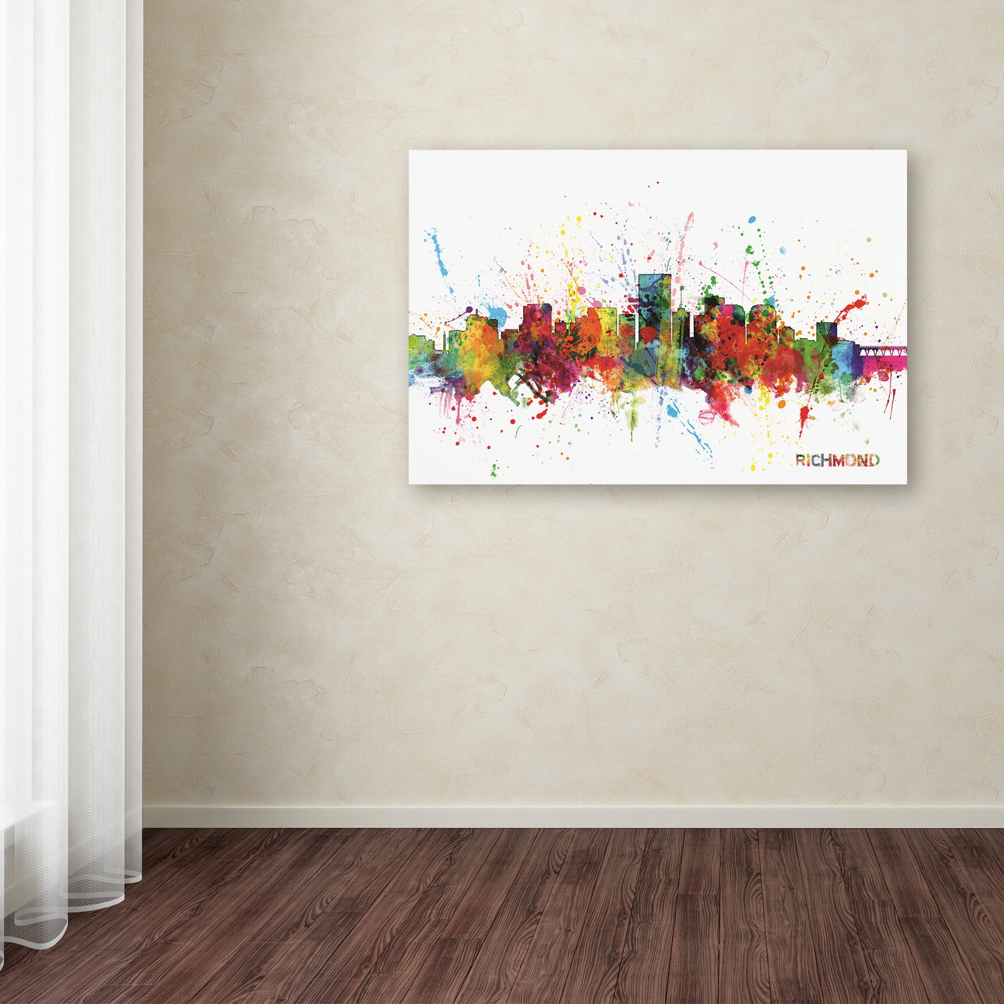 Michael Tompsett 'Richmond Virginia Skyline' Canvas Art
