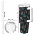 thumbnail image 4 of Pofeuu Feathers And Butterflies Print 40oz Ice Bully With Handle And Straw Stainless Steel Vacuum Insulated Cup And 2 In 1 Straw Lid, 4 of 8