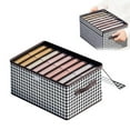 thumbnail image 1 of Graflsoa Houndstooth Foldable Storage Box with Lid, 44x30x20cm, Multi-Purpose Organizer for Home, Office, and Closet, Dustproof and Stackable Design., 1 of 6