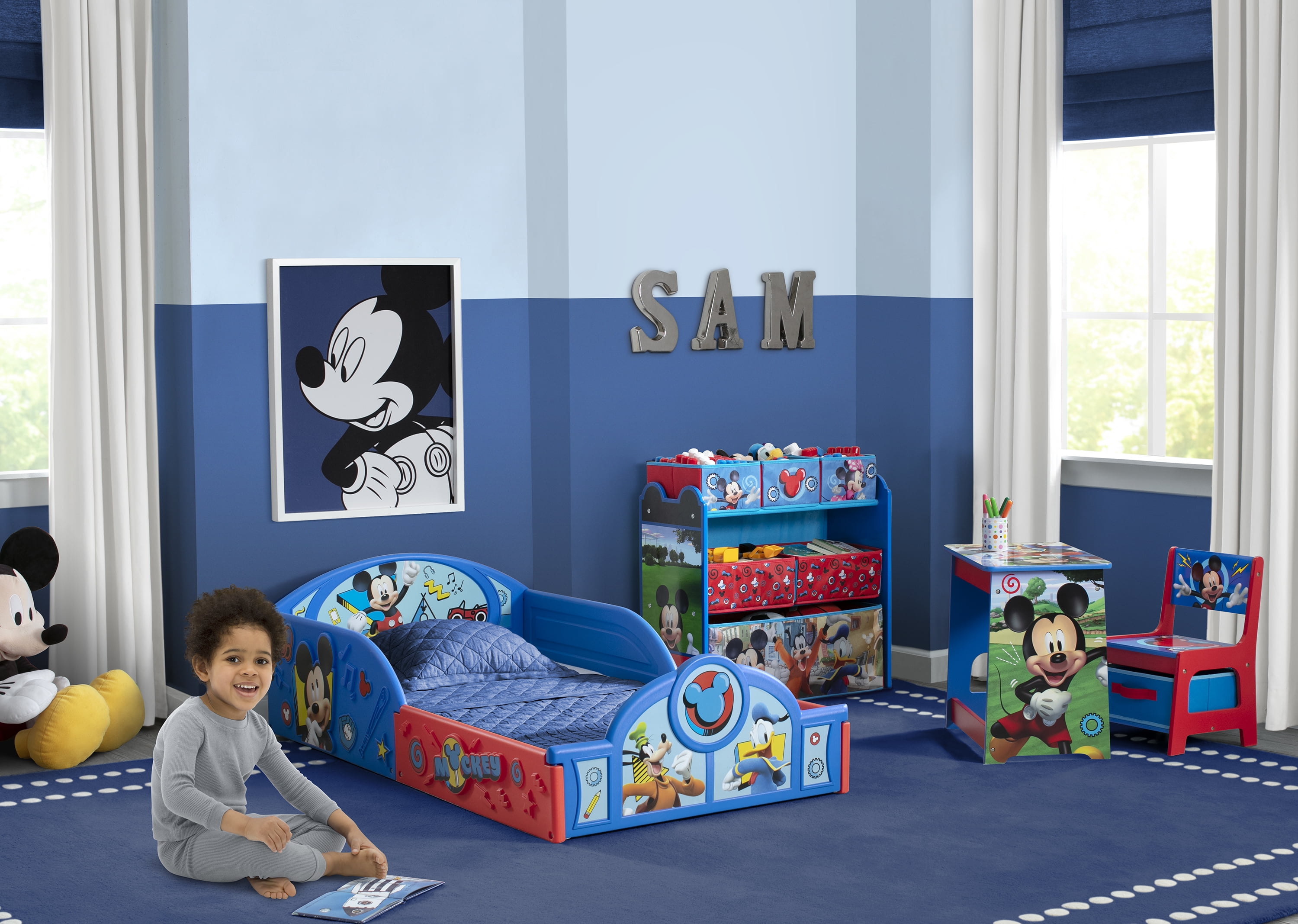 GMGK519○Disney ドリームベッド ディズニー コラボ オットマン Delta Children - Brandclub - Disney Mickey Mouse 4-Piece Room-in-a
