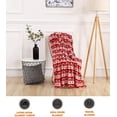 thumbnail image 3 of Velvet Super Soft Christmas Print Fleece Blanket - Holiday Themed Home Decor Fleece Blanket, Warm and Cozy for Winter Bedding, Sofas, and Gifts, 50 x 60 inches, Reindeer Burgundy, 3 of 6
