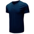 thumbnail image 5 of Floenr Mens T Shirts,Men's Plus Size Shirts Solid Color Short Sleeve T-Shirts Button-Up Shirts, 5 of 5