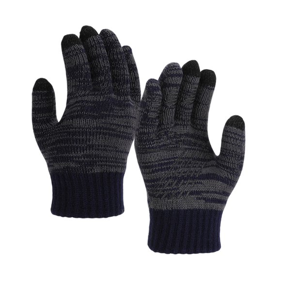 HAming Winter Knit Gloves for Women Touch Screen Color Block Cold Weather Winter Thermal Warm Glove