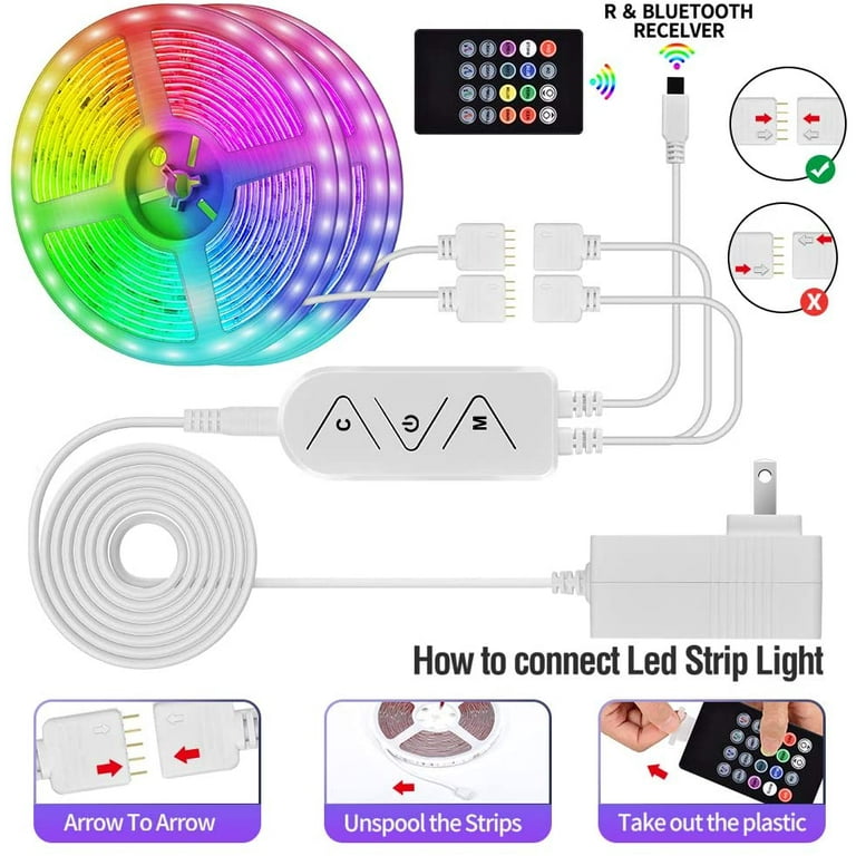 AILBTON Led Neon Rope Lights 32.8Ft,Control with App/Remote,Flexible Led  Rope Lights,Multiple Modes,IP65 Outdoor RGB Neon Lights Waterproof,Music  Sync