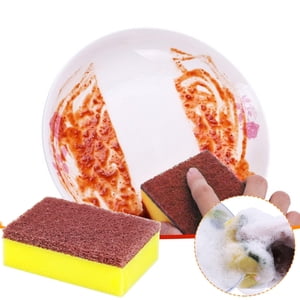 Meitianfacai Nylon Emery Éponge pour le nettoyage de la cuisine Lave-vaisselle Nettoyage d'éponge Lave-linge Lave- vaisselle Lave-vaisseau Lave-lavage 2pc