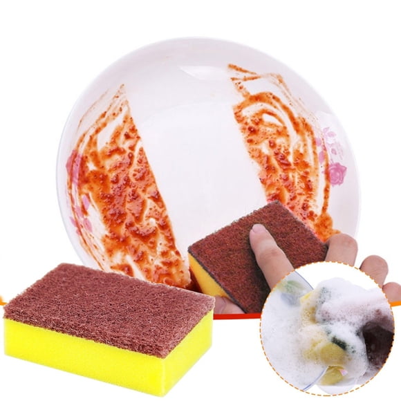 Fiudx Esponja de Nailon, Almohadilla de Limpieza Antirayaduras para Cocina, Potente Herramienta Descontaminante para Lavavajillas, Diseño Tridimensional de Panal, Apta para Fregaderos, Eliminación Ef