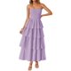 thumbnail image 1 of Vestido largo ZESICA Summer 2025 sin tirantes con hombros descubiertos morado, 1 of 9