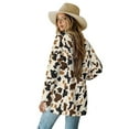 thumbnail image 2 of Garronmavis Womens Long Sleeve Cardigan Sweater for Fall Jacket Stretch Blouses for Women Dressy Casual Draped Top Plus Size Brown Cow Prints, 2 of 6
