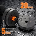 thumbnail image 4 of Mancuernas Ajustables 20kg, 2 en 1 Convertibles en Barra, Pesas para Entrenamiento de Fuerza, Gimnasio en Casa, Hombre y Mujer, 4 of 8