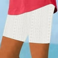 thumbnail image 2 of FAIWAD Women's Elastic Waist Short Leggings Casual Quick Dry Biker Shorts Hollow Out Breathable Beach Short Pants, 2 of 9
