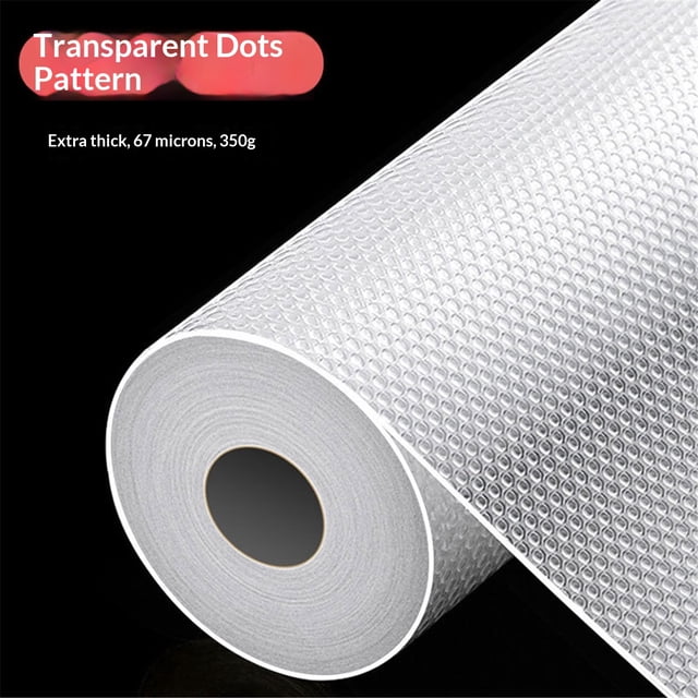 Shelf Liners, 12 in*32.8 ft Kitchen Drawer Mats, Non-Adhesive EVA Cupboard Protector, Cabinet Lining, Refrigerator Liner (Clear Dot)