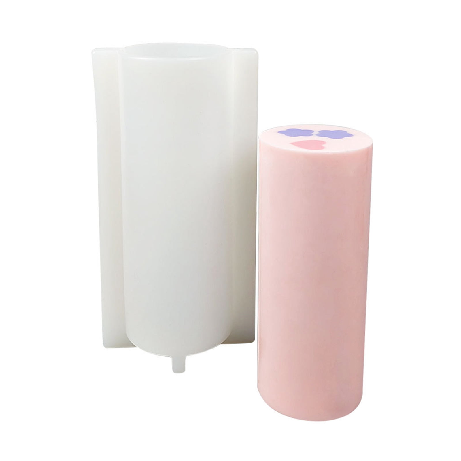 HYROOY Large Cylinder Silicone Mold for Candle Making Epoxy Resin Molds Handmade Soap Cake Baking Home Decoration
