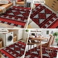 thumbnail image 5 of 3'x5' Rug for Living Room Bedroom, Red Black Boho Washable Area Rugs Non-Slip Carpet Mats, Geometric Vintage Abstract Art Indoor Low Pile Area Rug Runner for Kitchen, Mudroom, 5 of 8