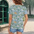 thumbnail image 6 of Ankishi Cat Tshirts Shirts for Women V Neck Short Sleeve Cute Tee Shirts Fashion Summer Tops for Parties Daily Wear, 6 of 7