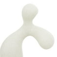 thumbnail image 4 of 7" x 11" White Polystone Curved Shaped Abstract Sculpture with Speckled Texturing, by DecMode, 4 of 9