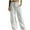 White, variant on Nnhblu Fashion Cargo Pants Women Womens Jeans Stretchy Straight Leg White Denim Pockets Trousers