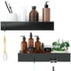 thumbnail image 1 of Organizador adhesivo Shower Caddy Roseyat con ganchos, paquete de 2 unidades, color negro, 1 of 8