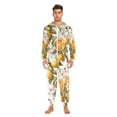 thumbnail image 3 of FORMRS Onesies Pajama for Adults Unisex Hoodie Winter Jumpsuit One Piece Sleepwear, Sizes S-2XL, Oranges Watercolor, 3 of 7
