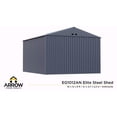 thumbnail image 4 of Arrow Elite 10 x 12 x 8 ft Anthracite Steel Storage Shed, 4 of 7