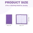 thumbnail image 2 of Uxcell 5.9"x7.9" Jewelry Cleaning Cloth, 2 Pack Double-Sided Fleece Polishing Cloth for Gold, Silver and Jewelry, Dark Purple, 2 of 6