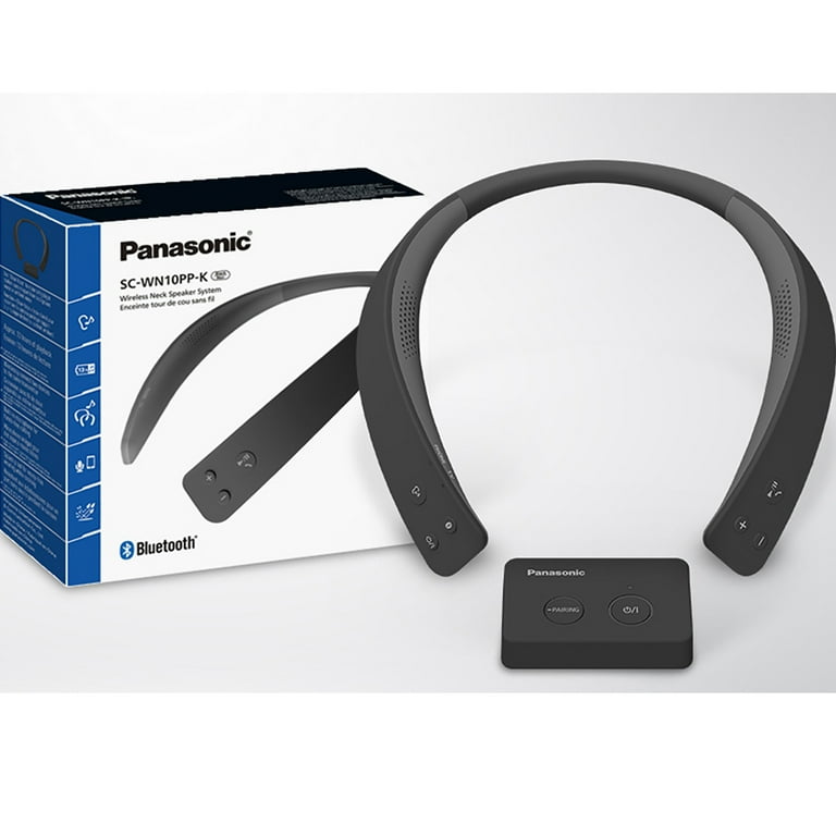 Panasonic パナソニック SC-WN10-K ワイヤレス ネックスピーカ Panasonic WN10 Wireless Wearable TV Neck Speaker, Bluetooth, Built