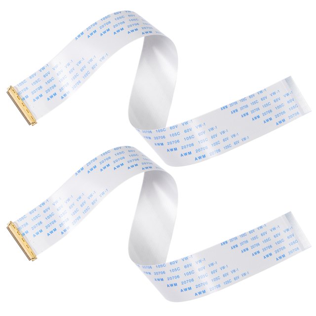 Unique Bargains FFC Cable 0.5mm Pitch 40 Pin 250mm Flat Ribbon Cable for LCD Screen A Type 2 Pack