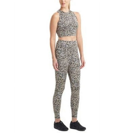 MSRP $62 Josie Natori Getaway Animal-Print Leggings ONLY Beige Size Large