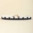 thumbnail image 4 of SWSMCLT Women's Fashion Belt For Dress Stretch Belt Date Embroidered Medium Buckle Boho Casual Round Braided White X-Small-Large, 4 of 5