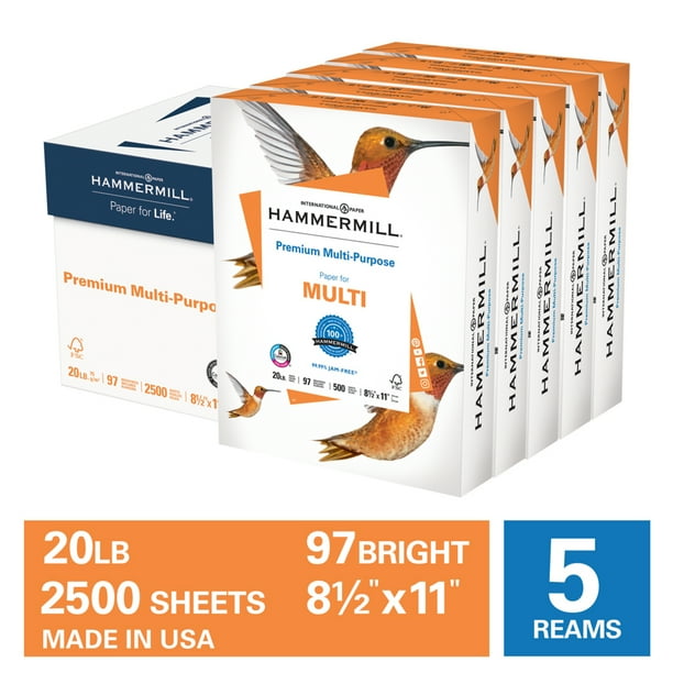 Hammermill Printer Paper 20 Lb Copy Paper 8.5 X 11 2 Hammermill Printer Paper, 20lb Premium Multipurpose Copy Paper 8.5x11