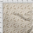 thumbnail image 3 of oneOone Rayon Brown Fabric Leaves Sewing Material Print Fabric By The Yard 56 Inch Wide, 3 of 4