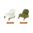 thumbnail image 2 of Velvet Accent Chair with Solid Wood Legs, Armless Reading Chair with Soft Cushion for Living Room, Bedroom, Apartment, Waiting Room, Balcony in Green, 2 of 9