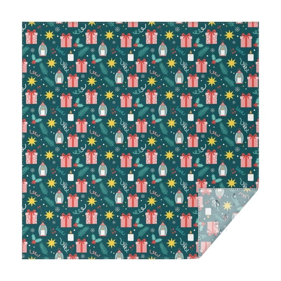 70x70 Inch Square Tablecloth, Thick & Durable, Washable, Fits Square or Round Table, Party, Wedding, Buffet,Christmas Gift Lantern Teal Pattern