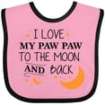 thumbnail image 3 of Inktastic I Love My Paw Paw to the Moon and Back Boys or Girls Baby Bib, 3 of 4