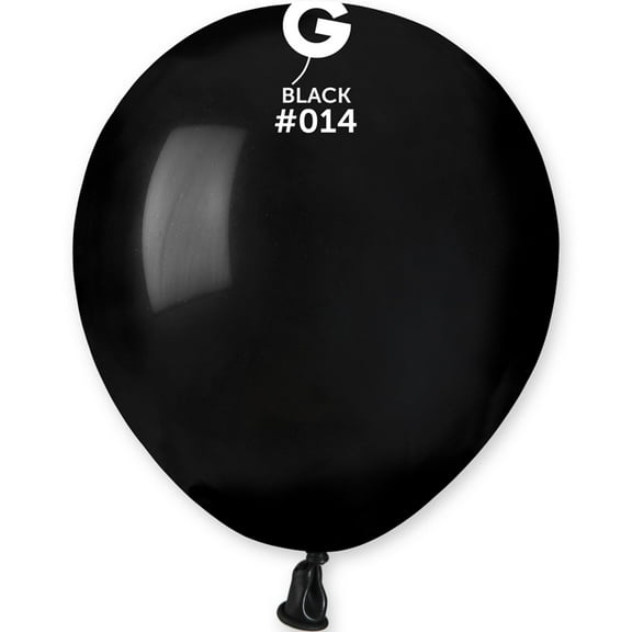 100 Gemar Black Balloons 5"